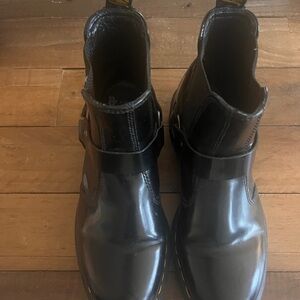 Dr marten moto Black Leather Boots